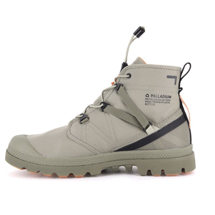 Palladium Pampa Travel Lite+ Waterproof Men's Boots Olive | UK P304-KEH